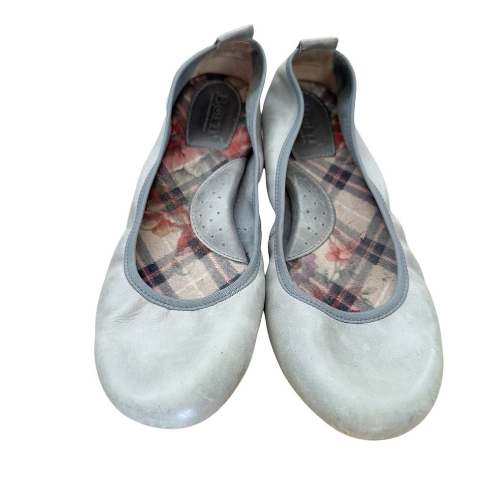 Born Ballet Flats Shoes Women Size 7 Gray Leather Upper